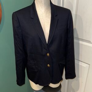J Crew Women's Classic “Schoolboy” Navy Blazer. #28233 Size 16